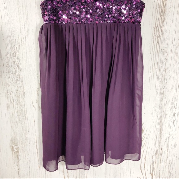 Speechless plum sequin strapless cutout top - Picture 5 of 8